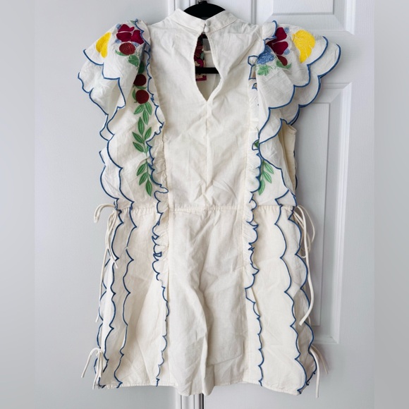 Farm Rio Embroidered Ruffle Mini Tunic Dress - Picture 12 of 15